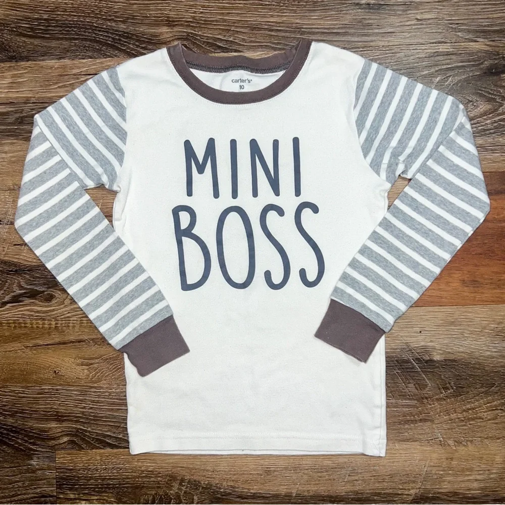 Carter's Kids 2-Piece 100% Snug Fit Cotton Pajamas - Mini Boss, Size 10